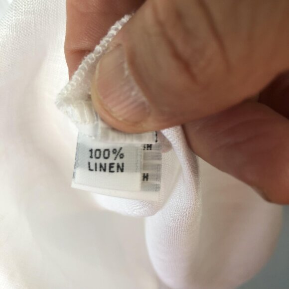 Planet by Lauren G Tank Top Womens Large Linen Sleeveless Asymmetrical Made USA - Picture 8 of 16